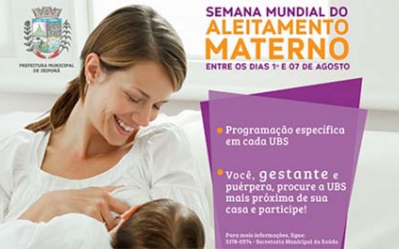 Ibiporã promove Semana Mundial do Aleitamento Materno 