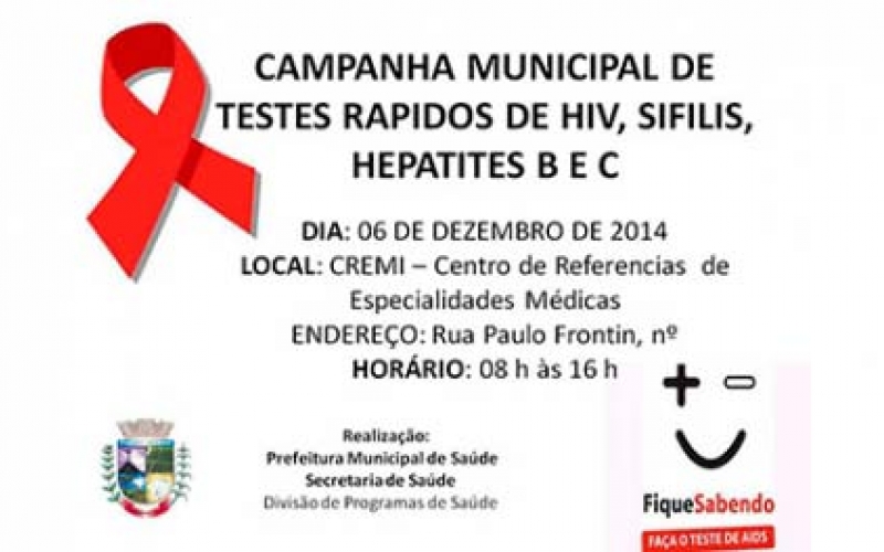 Ibiporã apoia Dia Mundial de Combate à AIDS e realiza testes rápidos de DSTs