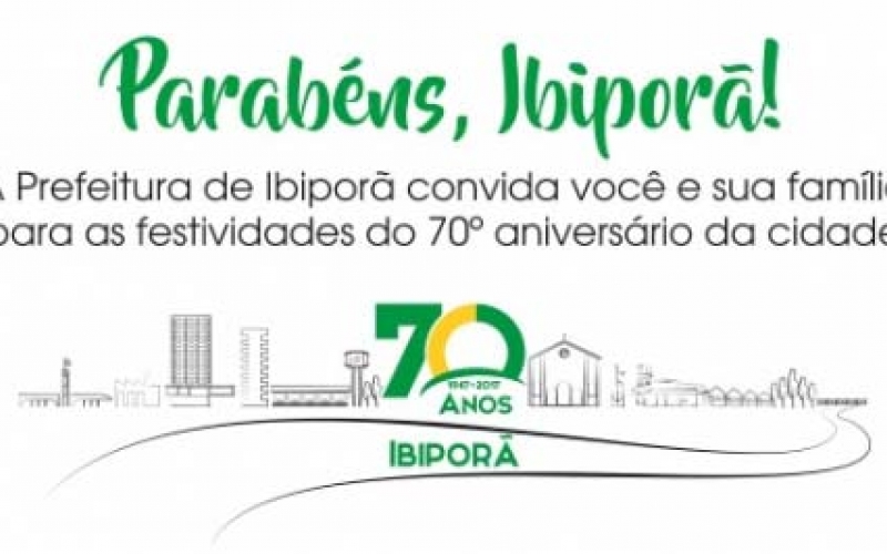 Ibiporã comemora 70 anos com variada programação