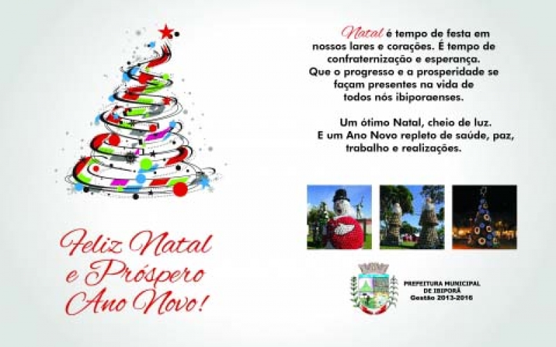  A Administração Municipal deseja um maravilhoso Natal a todos