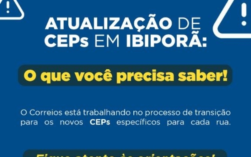 Nota à população sobre ajustes no processo de CEP único