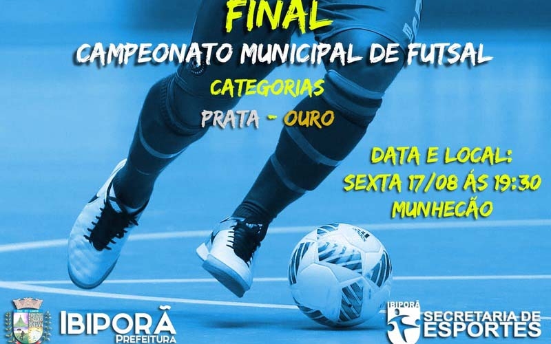Finais do Campeonato Municipal de Futsal são nesta sexta (17)